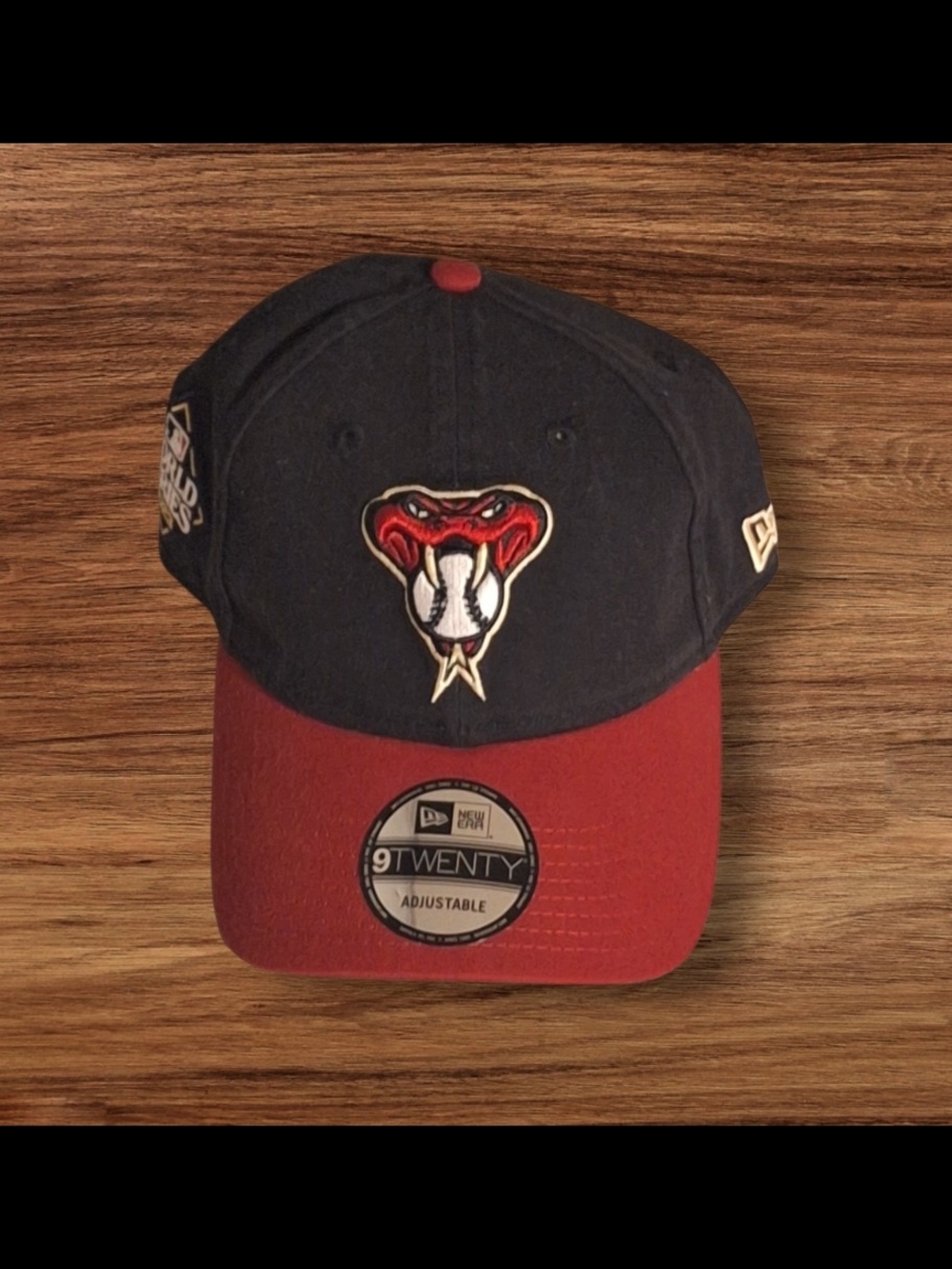 New Era Two-Tone Navy and Red Baseball Cap with Snake Logo